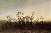 Caspar David Friedrich Abbey under Oak Trees oil